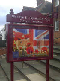 Our new community notice boards being put to good use already, supporting the Poppy Appeal